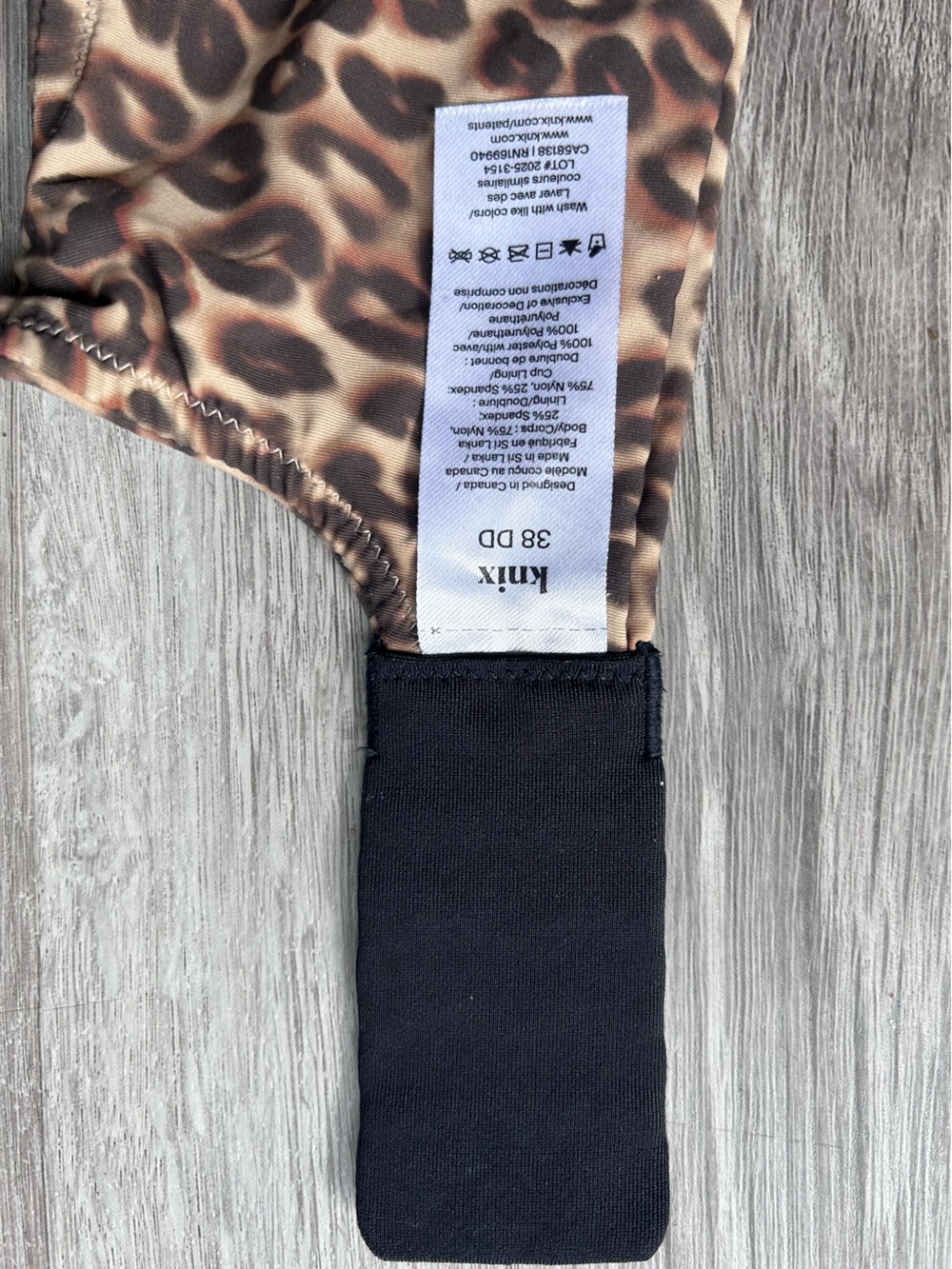 Knix flex-free Demi bra in leopard print. Size 38DD - Picture 5 of 5